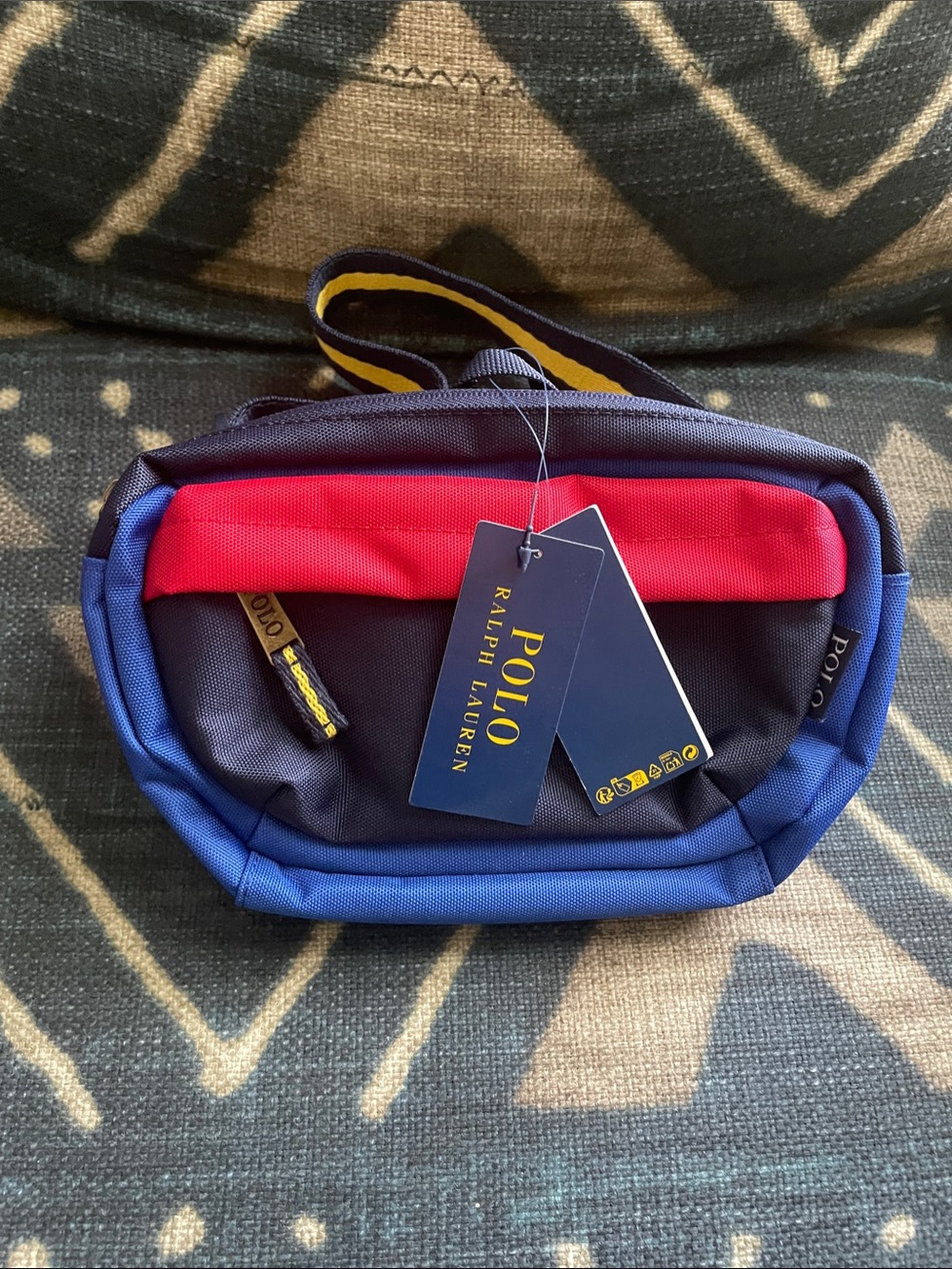 Polo by Ralph Lauren Navy, Royal Blue & Red Fanny Pack